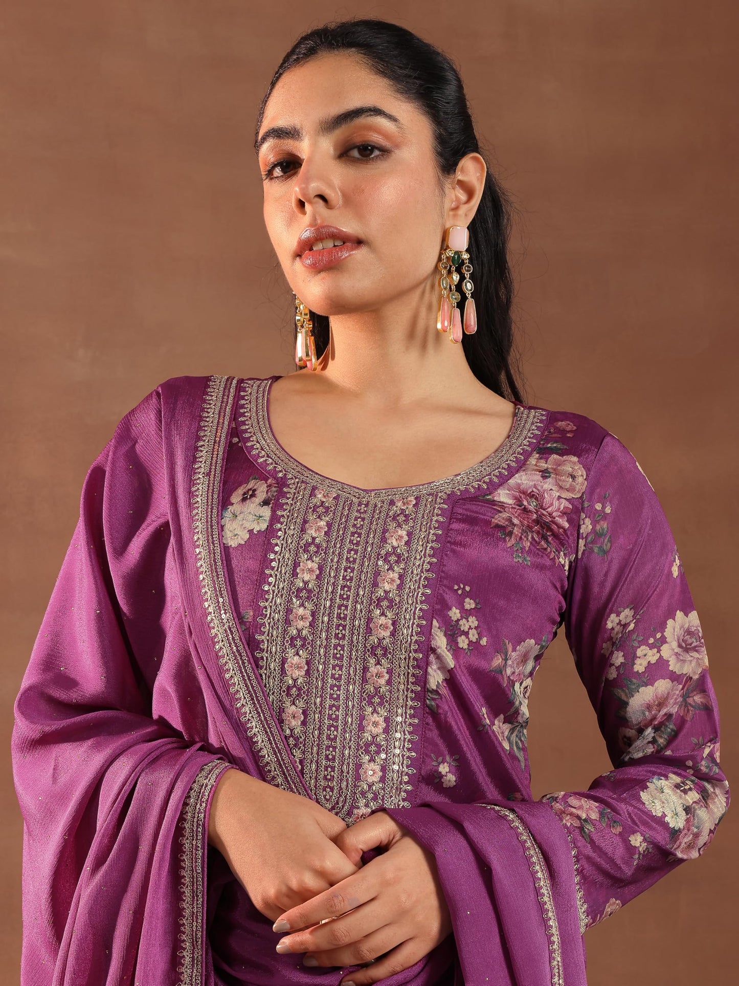 Libas Women's Silk Blend Kurta Set (49499