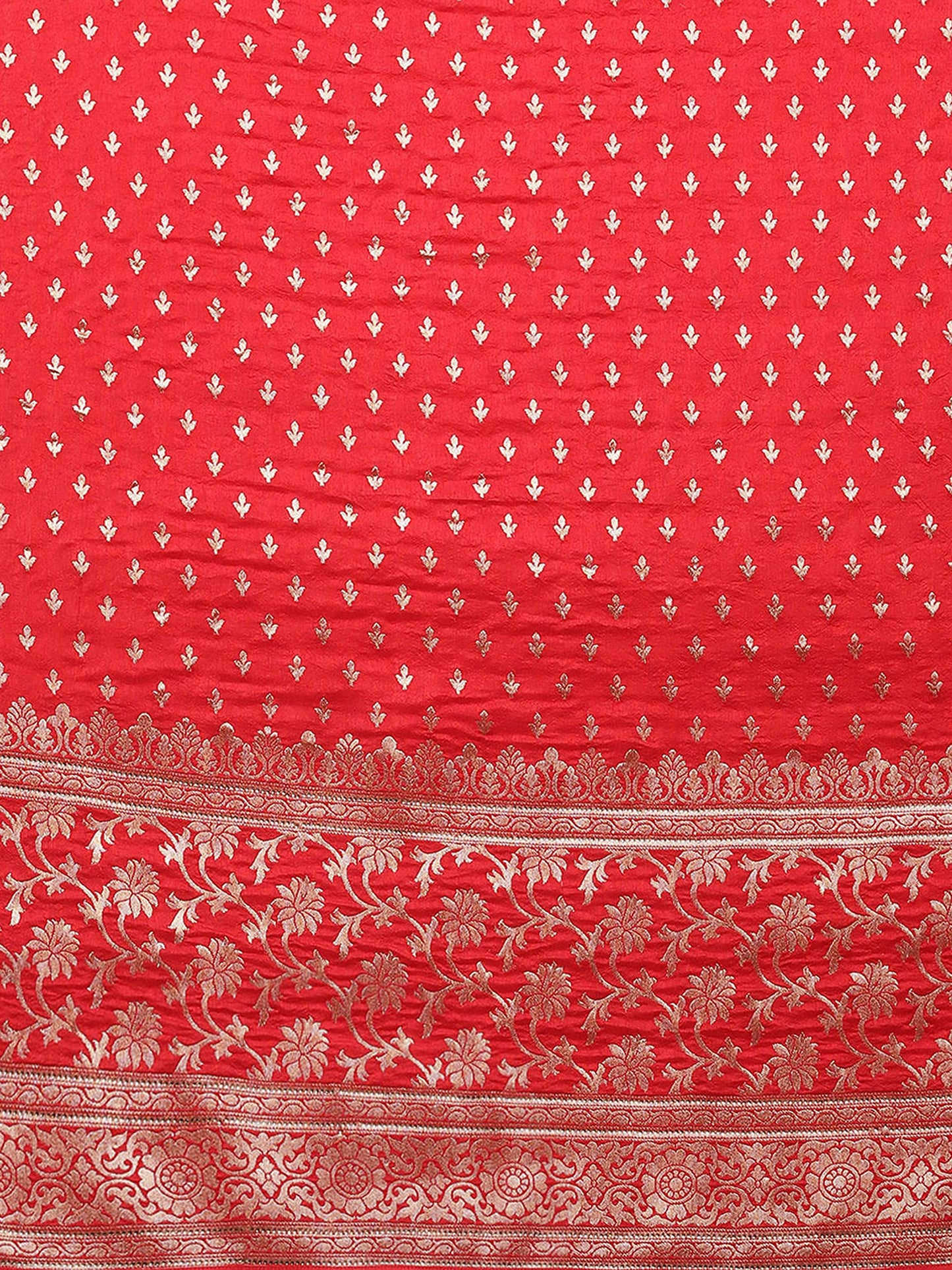 MOHEY Women's Ethnic Saree, All Over Jaal, Border with Blouse Piece Traditional Womens Saree for Festival, Wedding, Party (Red)