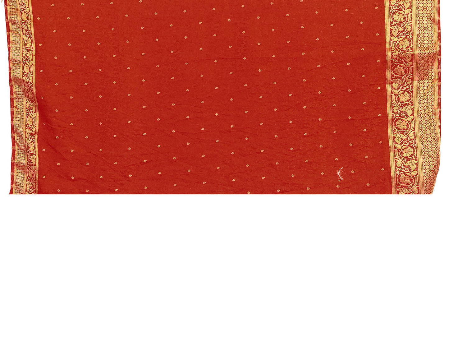 Vardha Women's Banarasi Satin Silk Saree with Unstitched Blouse Piece - Zari Woven Work Sarees for Wedding (172, Red)