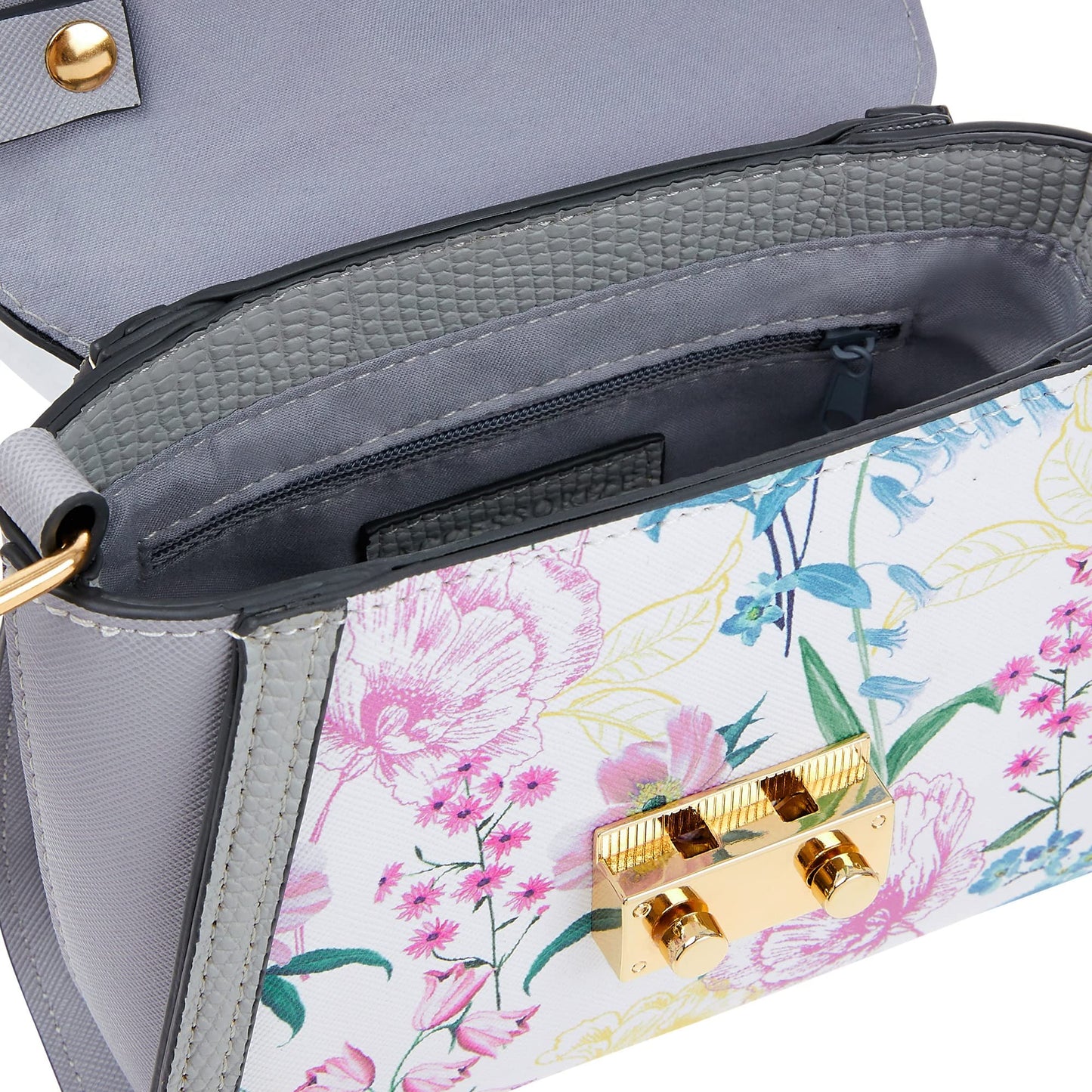 Accessorize London Women's Faux Leather Pastel-Multi Tilly Satchel