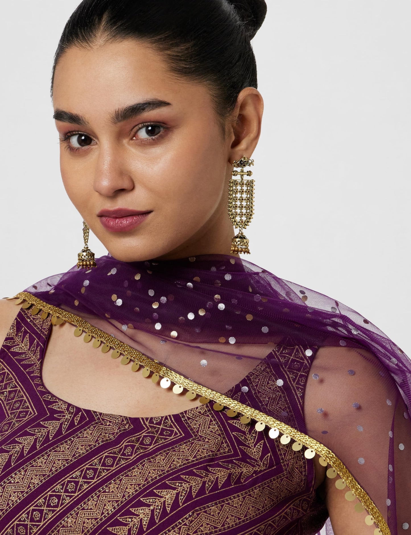 Ahalyaa Women's Polyester Readymade Lehenga Choli (AHBLDUSK-COMBO-649S)