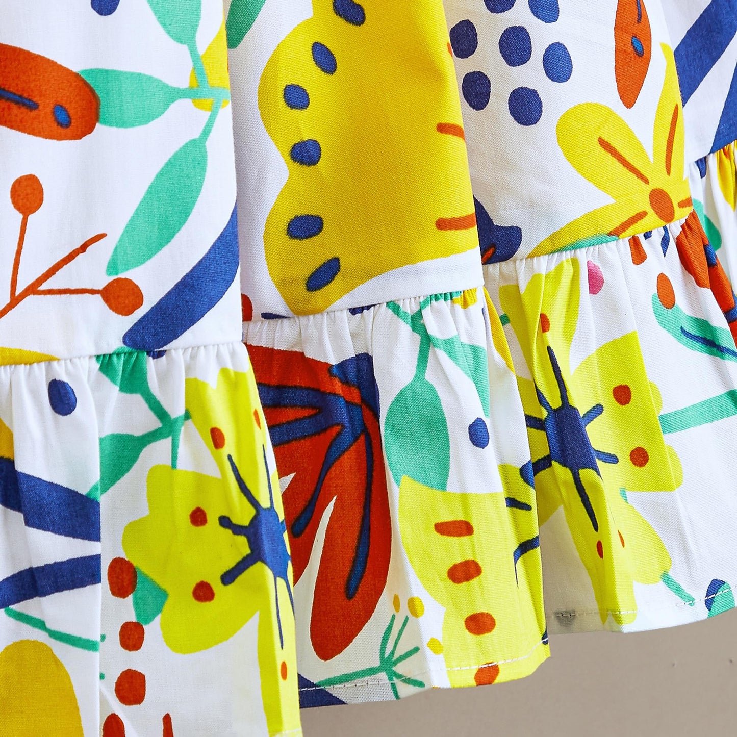 Hopscotch Girls Multi Sleeveless Ruffled Floral Casual Dress