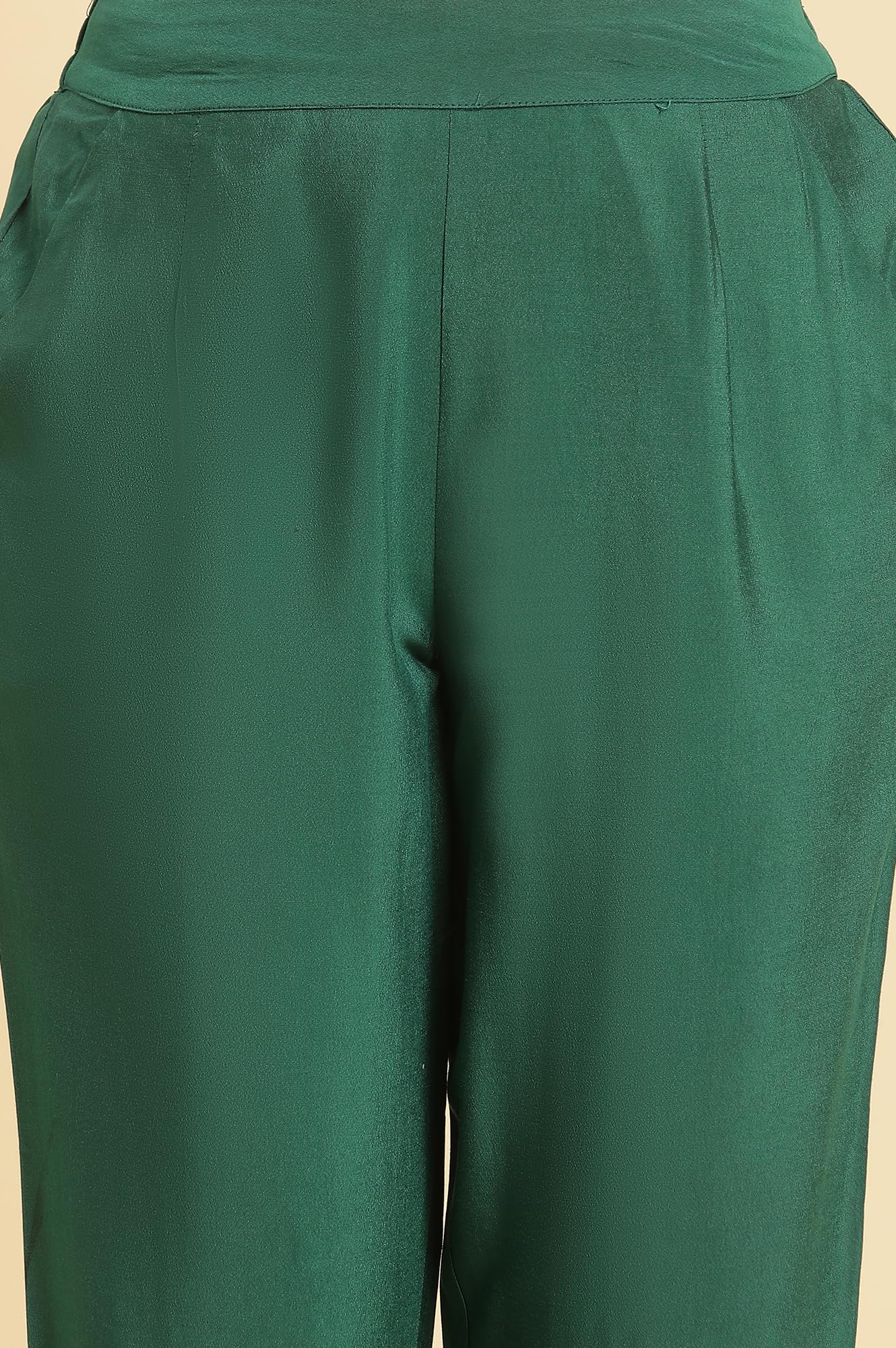 W for Woman Green Solid Kurta, Pants and Jacquard Dupatta_24AUWS19528-220336_S