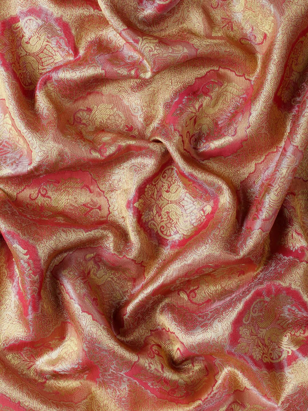 MOHEY Rani Art Silk Zari Weave Saree for Women