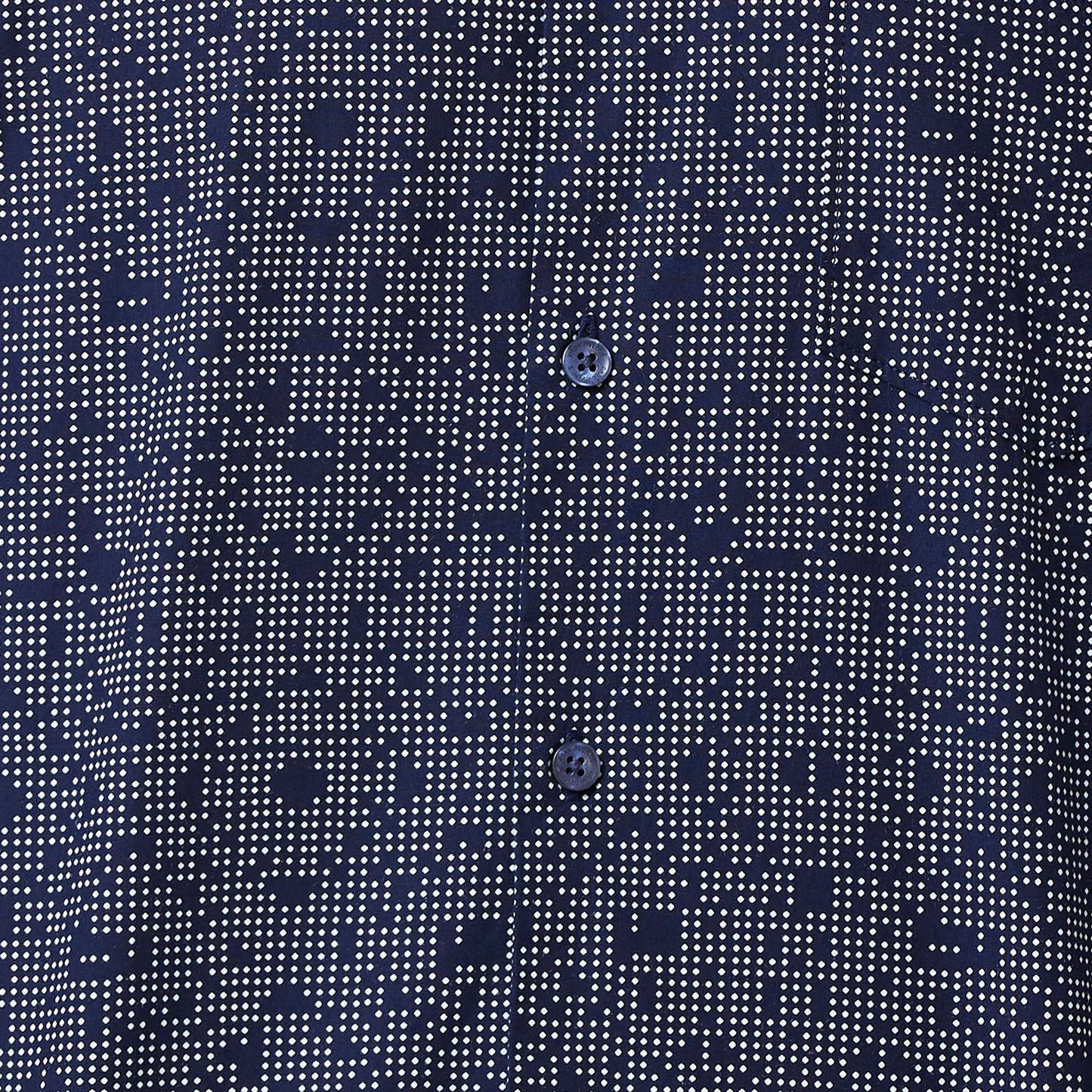 Park Avenue Men's Print Slim Fit Shirt (Dark Blue)