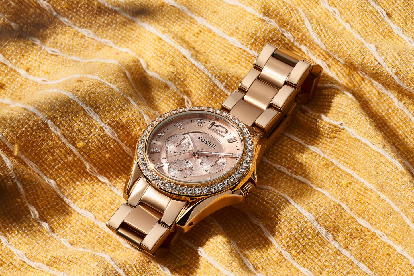 Fossil Riley Analog Rose Gold Dial Women's Watch - ES2811