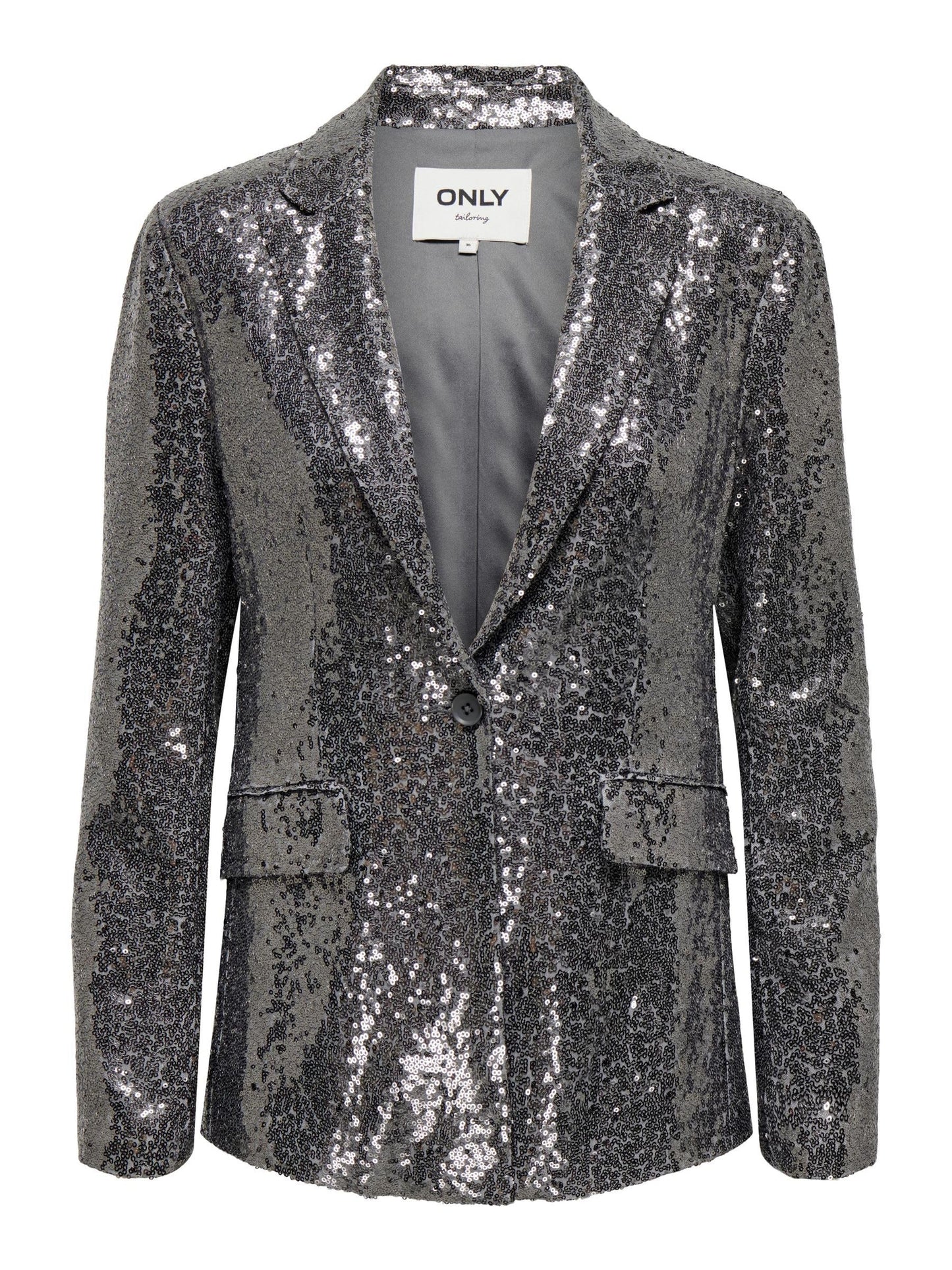 ONLY Women Tailored Fit Silver Blazer