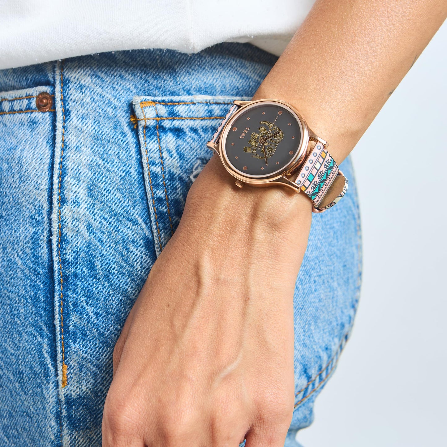 TEAL BY CHUMBAK Round Dial Analog Hand Watch for Women, Gifts for Women/Girls/Ladies, Stylish Fashion Watch for Casual/Work