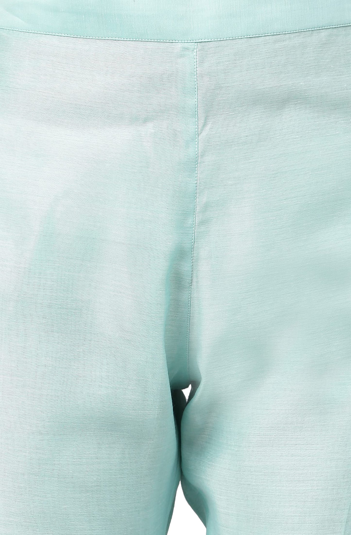 Janasya Women's Sea Blue Chanderi Silk Solid Kurta with Pant and Dupatta (SET561-KR-NP-RE-L)