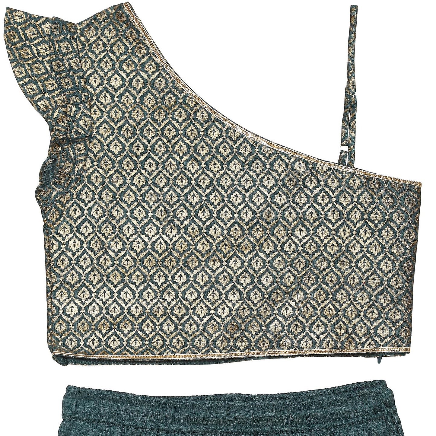 BIBA GIRL PRINTED STRAIGHT KID(KW5053E_TEAL_13)