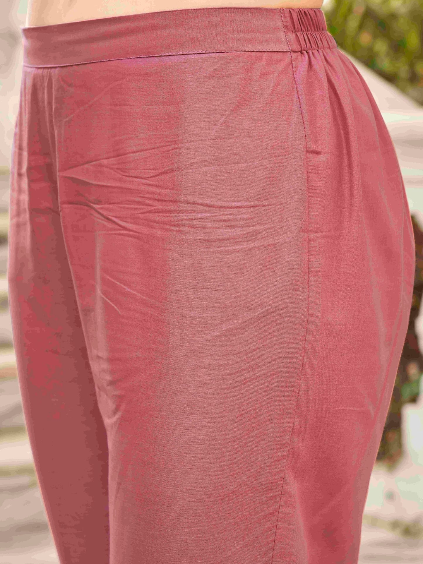 Womanista Women's Tonal Thread Alia Cut Flared Kurta with Pant and Dupatta (Kurtaset_1317_XL)