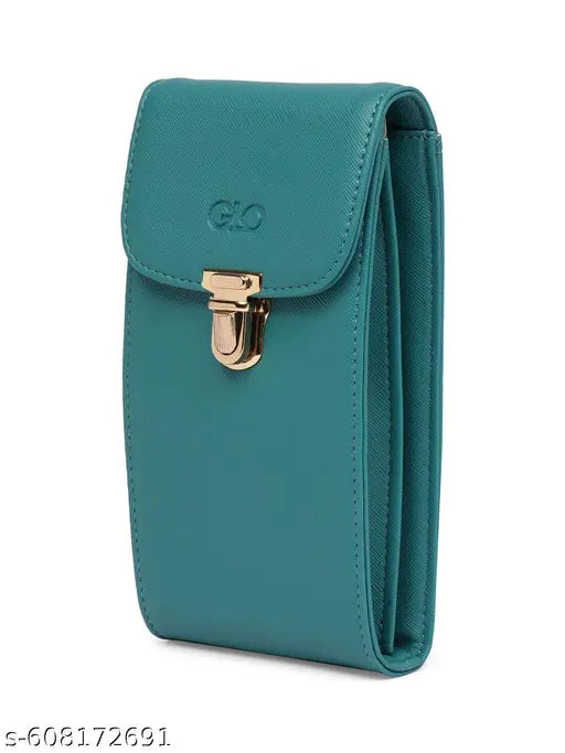 Globus Women Green Vegan Leather Textured Sling Bag With Detachable Strap