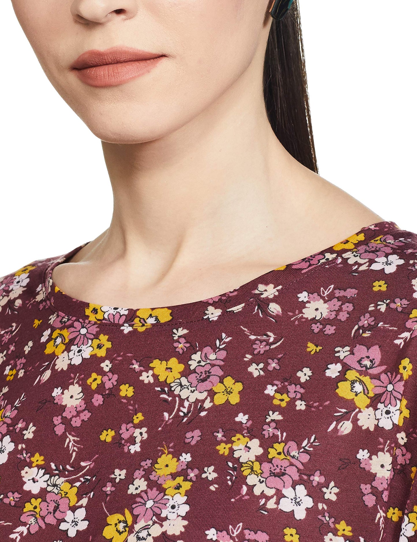 Marks & Spencer Womens Floral Print Relaxed Fit Top (S)