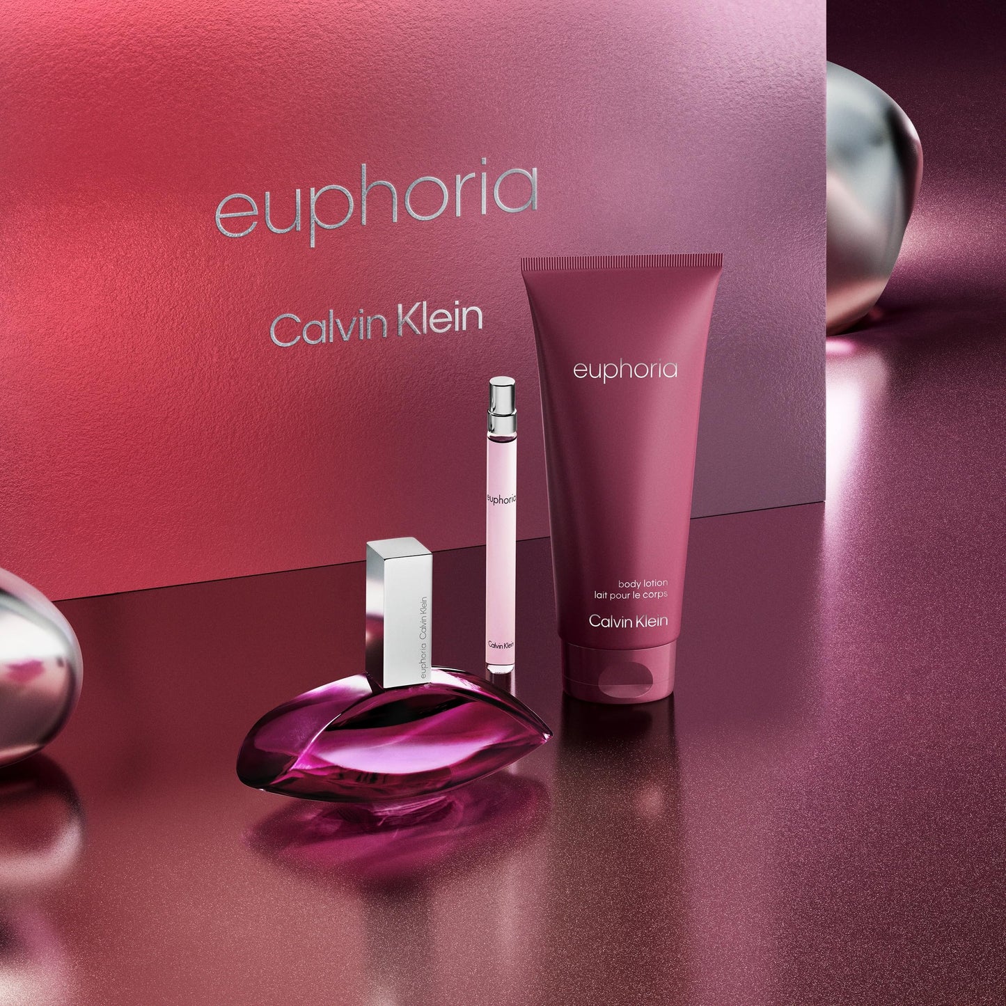 Calvin Klein Euphoria Women Giftset (Eau de Parfum 100ml + Body Lotion 200ml + Travel Spray 10ml)