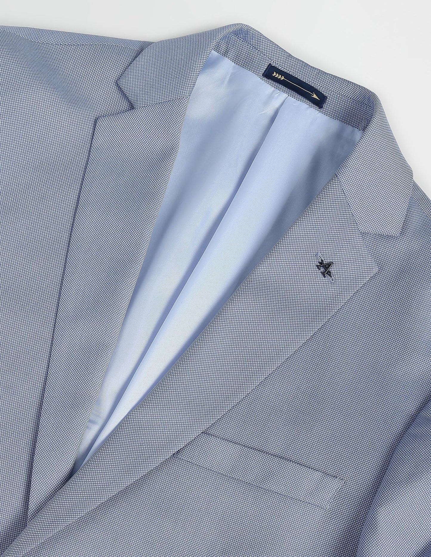 Arrow Men's Polyester Double Breasted Business Suit Pants Set (ARAGSU5527_Grey Blue_40)