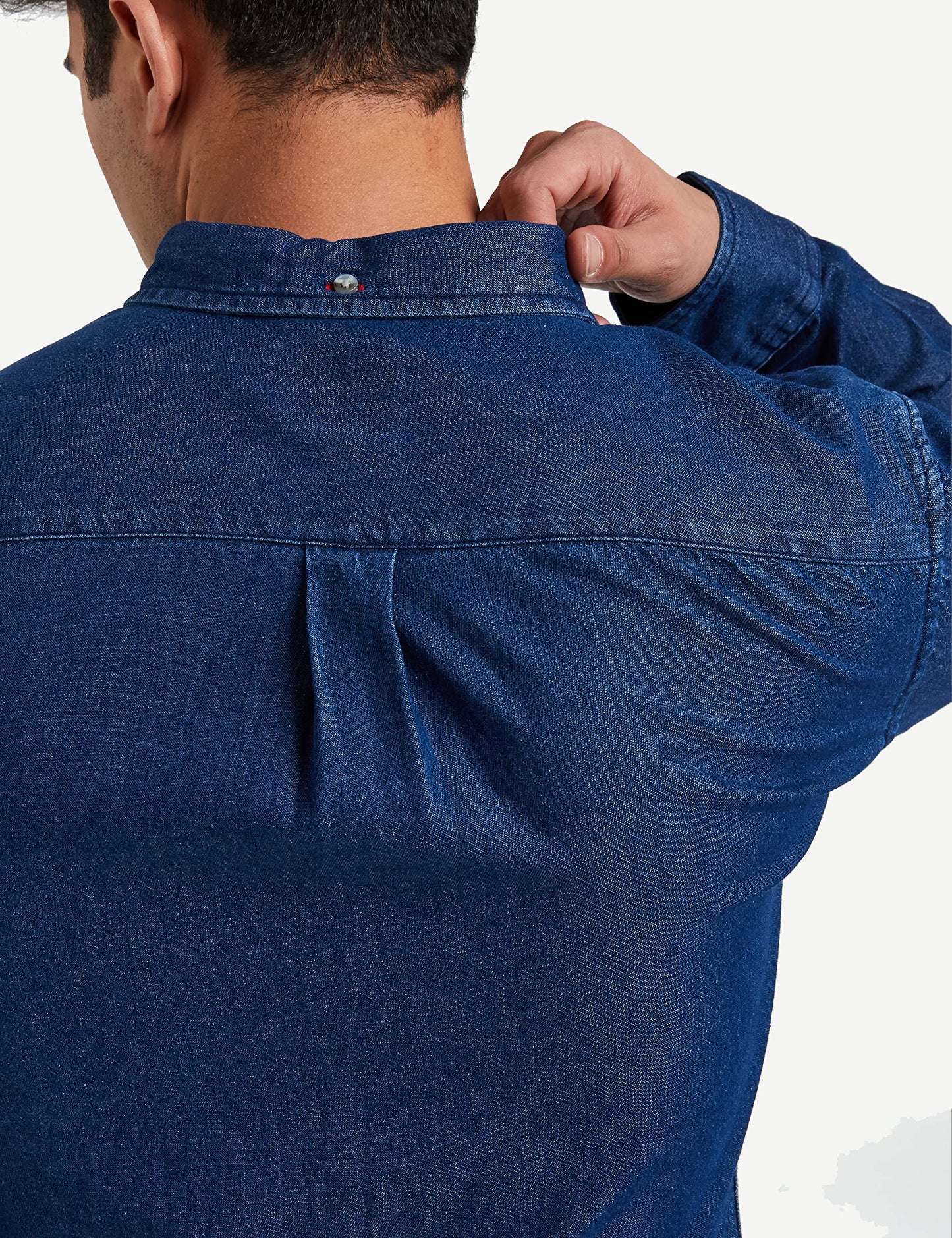 Amazon Brand - INKAST Men's Cotton Solid Slim Casual Shirt (In-S-06B_Medium Blue_X-Large Xl)