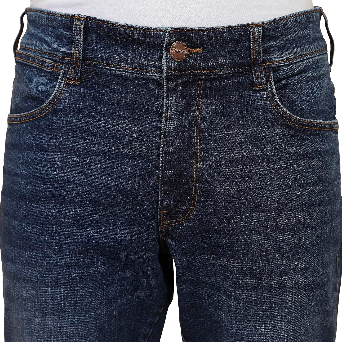 Wrangler Men's Straight Jeans (WMJN006350_Arctic Blue_32)