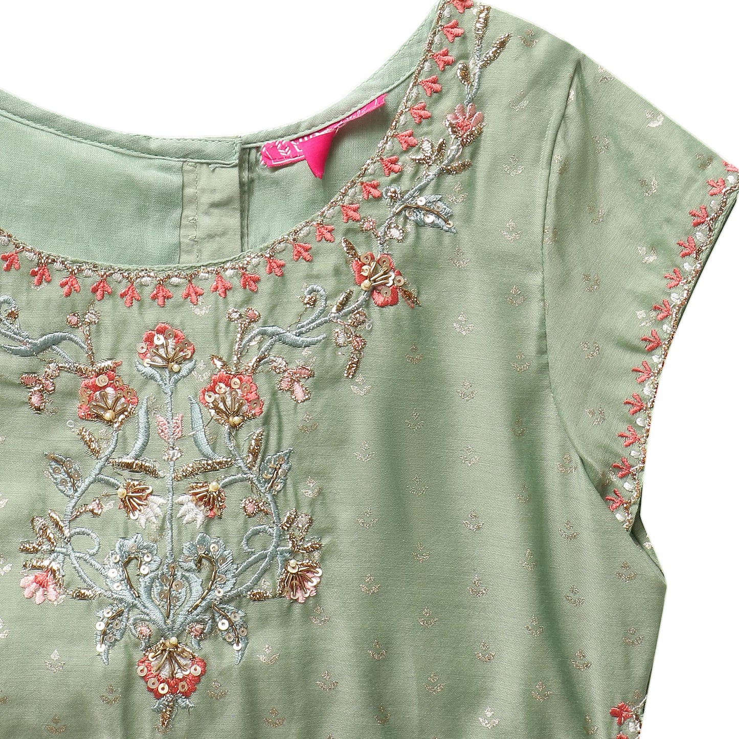 BIBA GIRL PRINTED FLARED KID(KW4345_GREEN-PEACH_9)