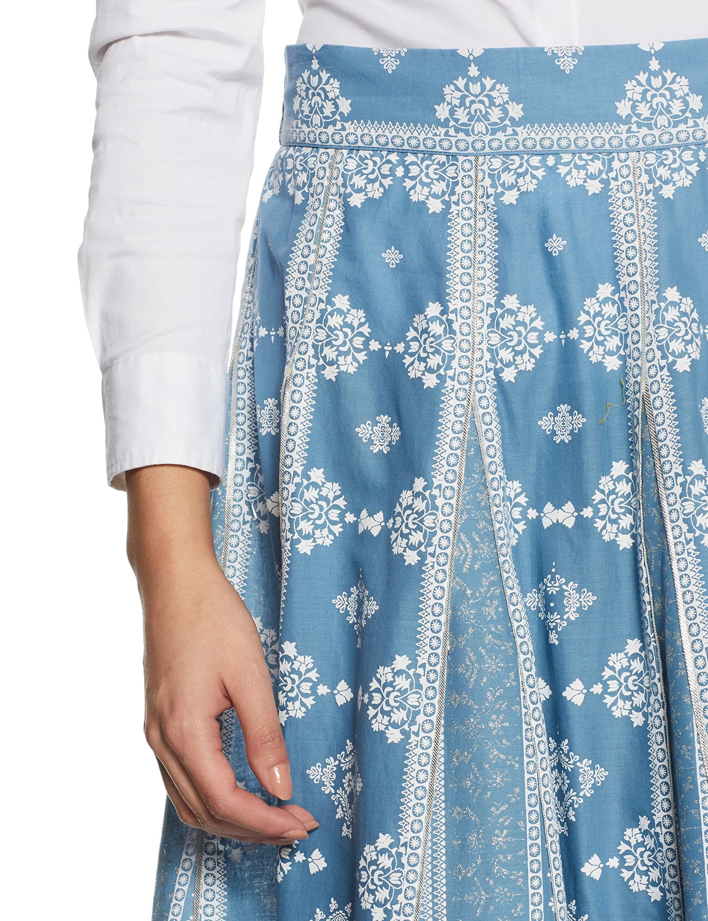 W for Women Cotton Full Skirt Blue