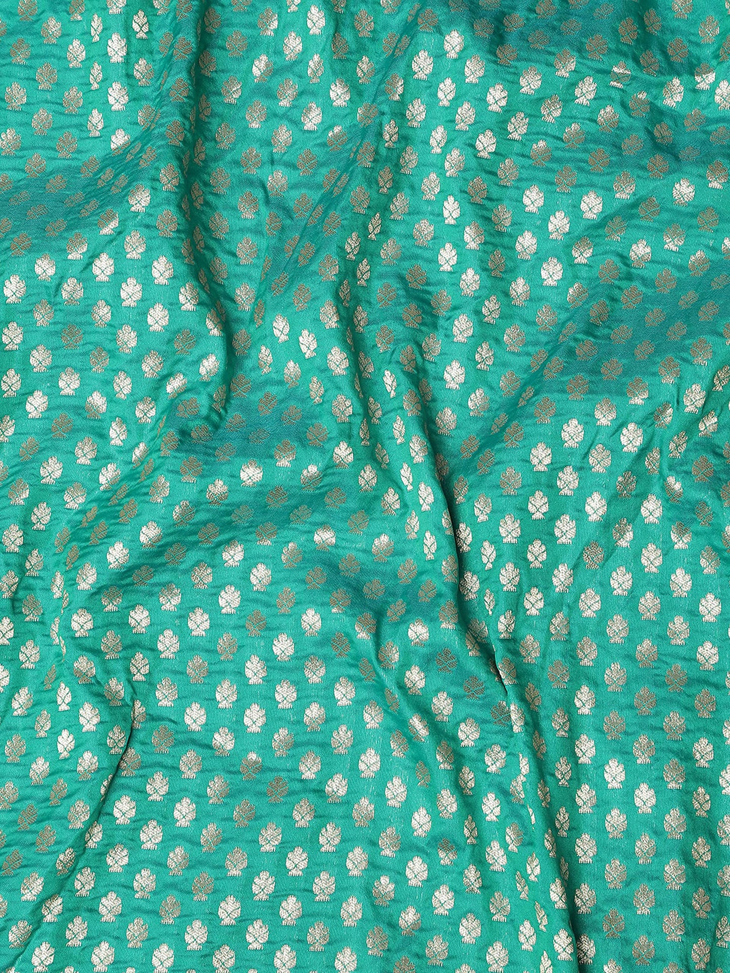 MOHEY Women's Ethnic Saree, All Over Boota, Border with Blouse Piece Traditional Womens Saree for Festival, Wedding, Party (Green)