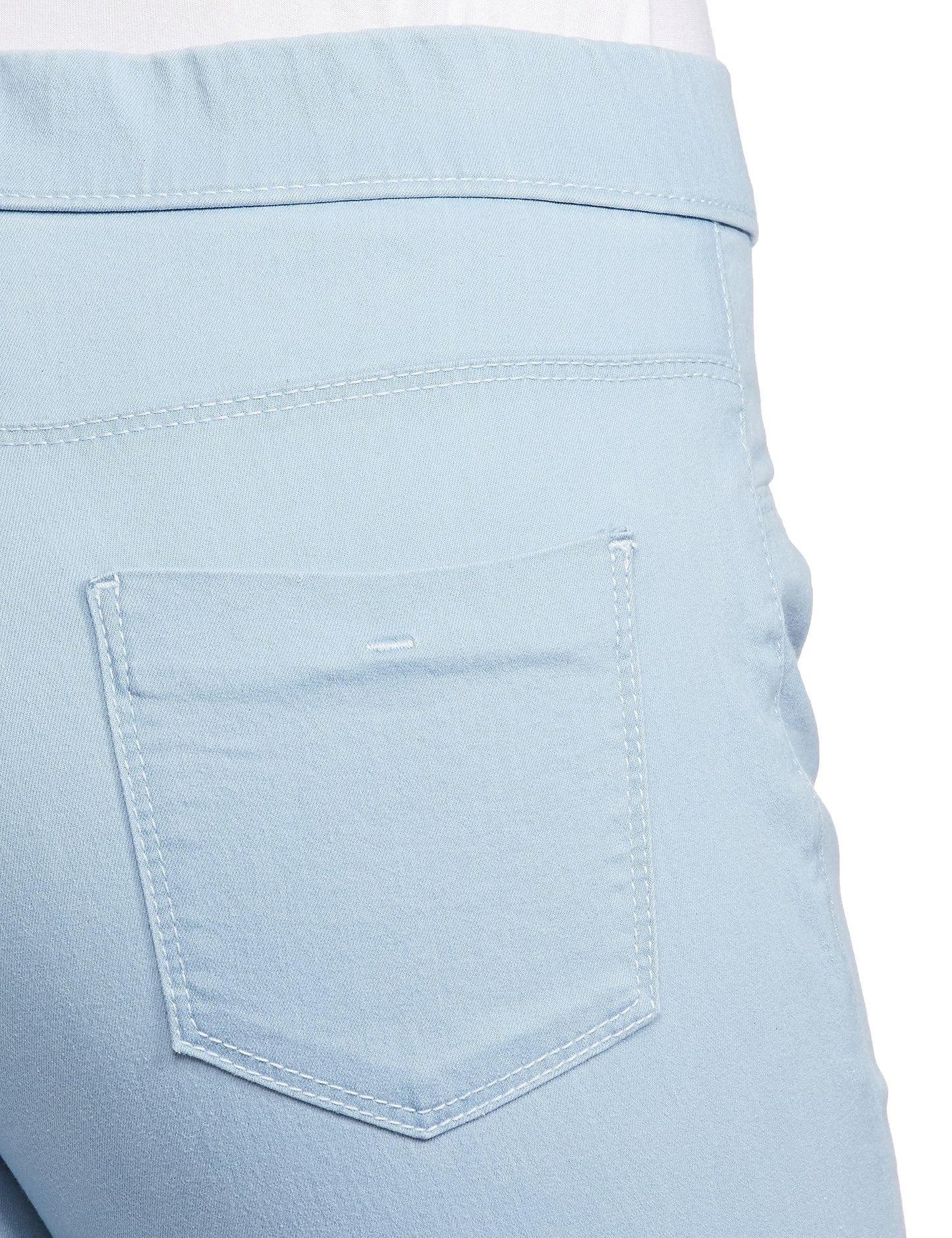MAX Women Solid Elasticated Waist Jeggings,Light Blue,XS