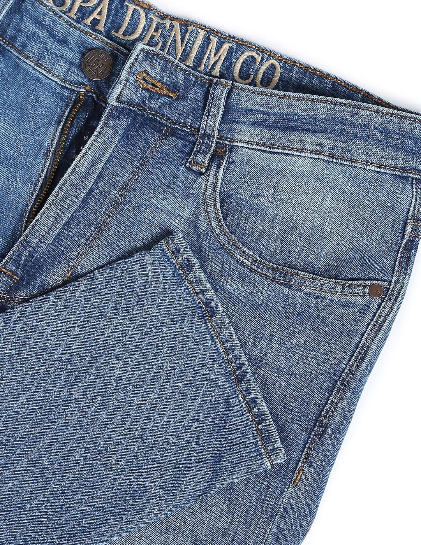 U.S. POLO ASSN. Men's Slim Mid Rise Jeans (Udjc0080_Blue_32)