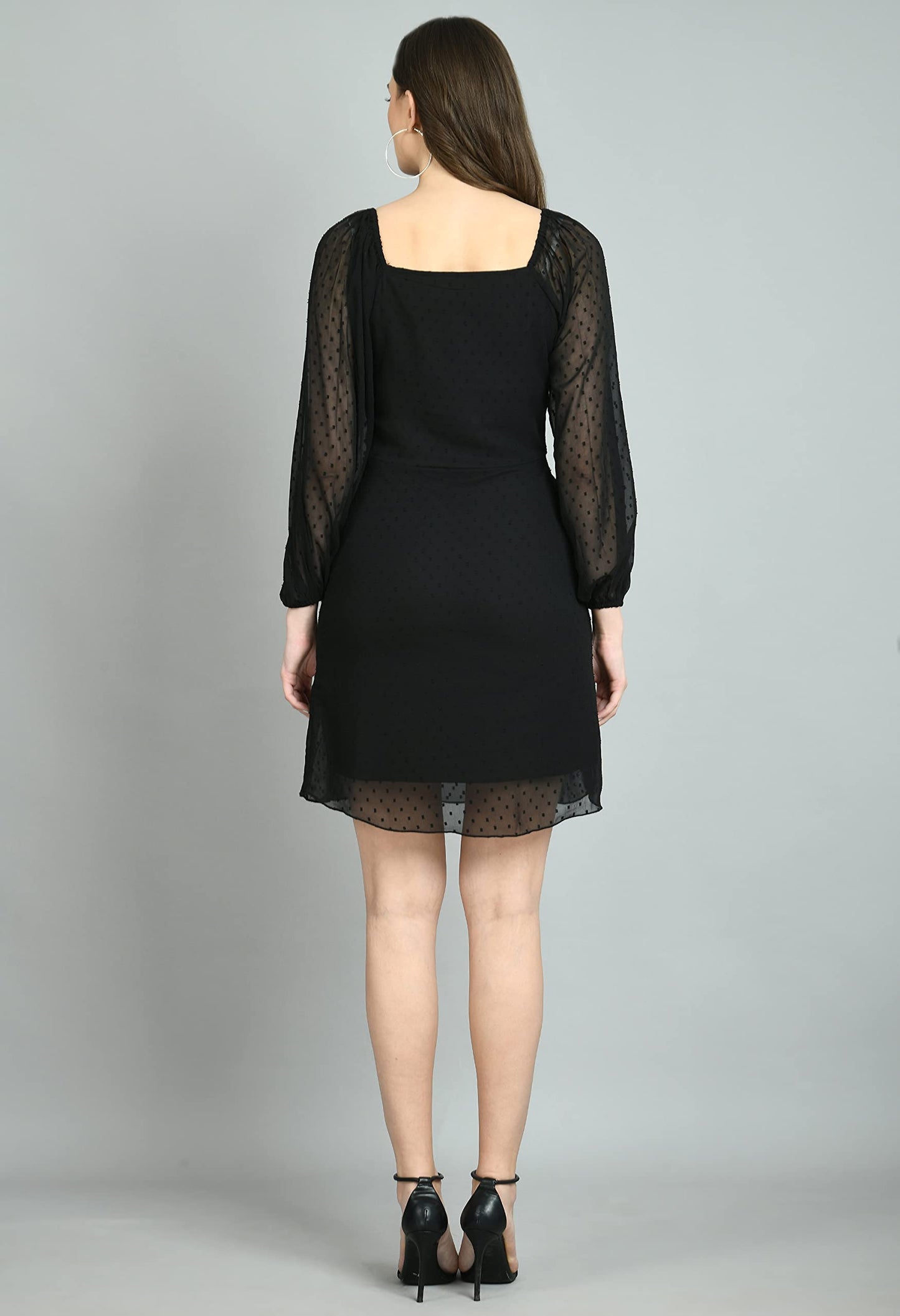 AAYU Black Sheath SWISSDOT Dress 