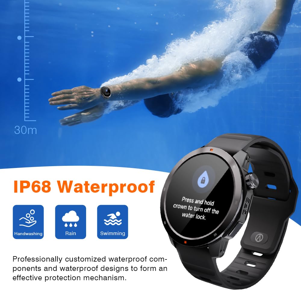 AOLON GPS Smart Watch for Men Women, Standalone GPS,Activity Tracker, 15-Day Battery Life, Heart Rate/Blood Oxygen/Sleep Monitor,3 ATM Water-Resistant Fitness Watch, Rugged Outdoor GPS Watch SaumyasStore