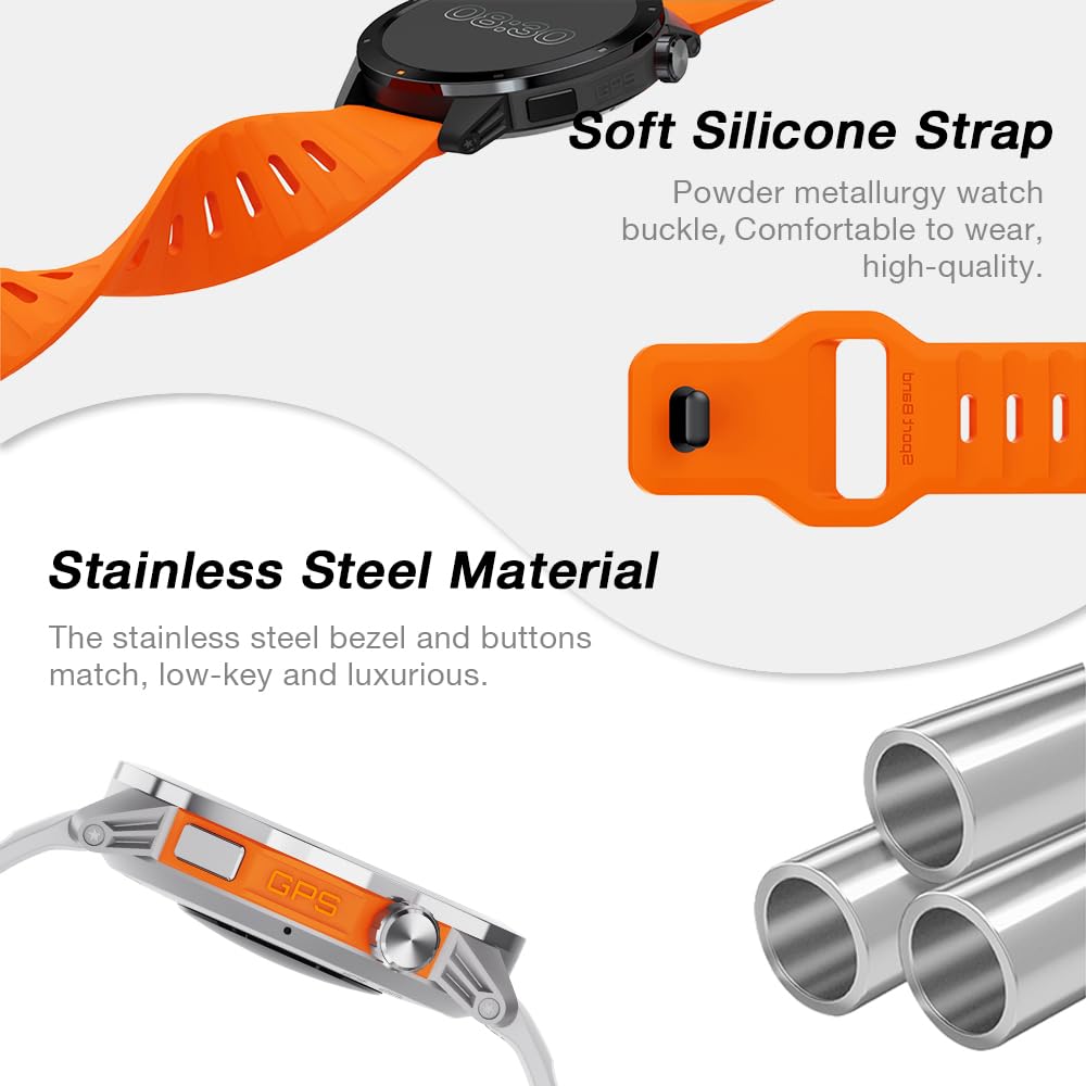 AOLON GPS Smart Watch for Men Women, Standalone GPS,Activity Tracker, 15-Day Battery Life, Heart Rate/Blood Oxygen/Sleep Monitor,3 ATM Water-Resistant Fitness Watch, Rugged Outdoor GPS Watch SaumyasStore