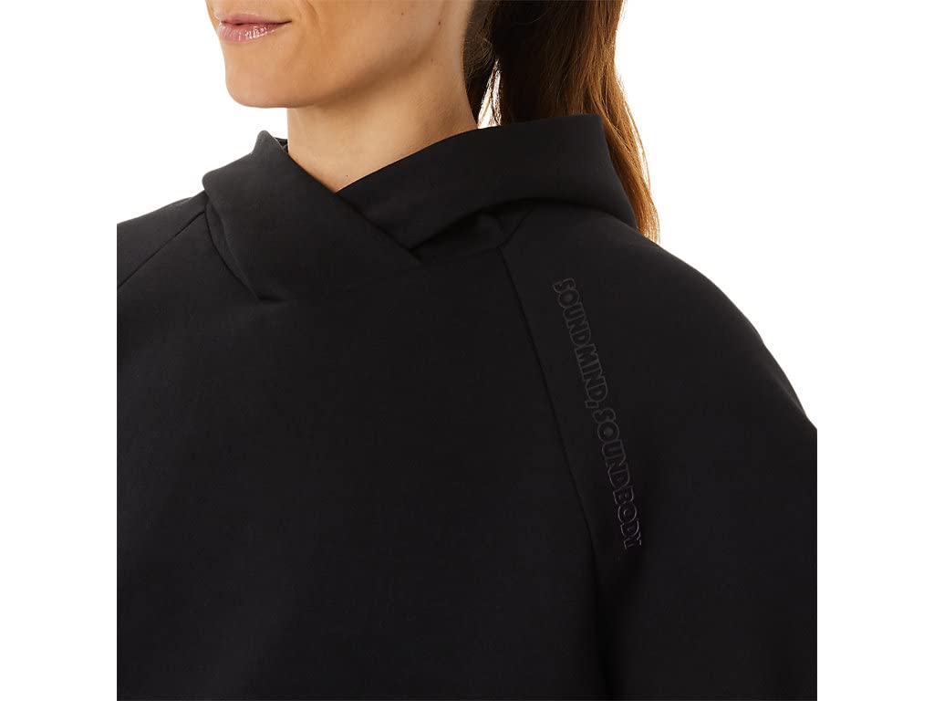 ASICS Tech Knit Pullover Black Women's Hoodies - S 