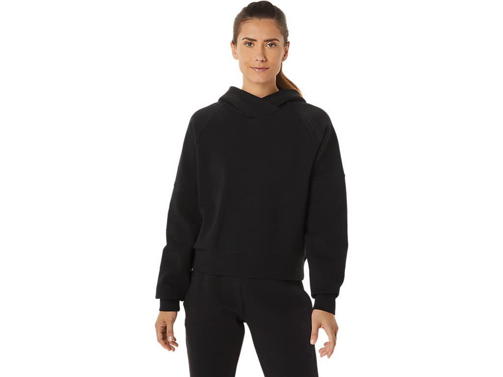 ASICS Tech Knit Pullover Black Women's Hoodies - S 