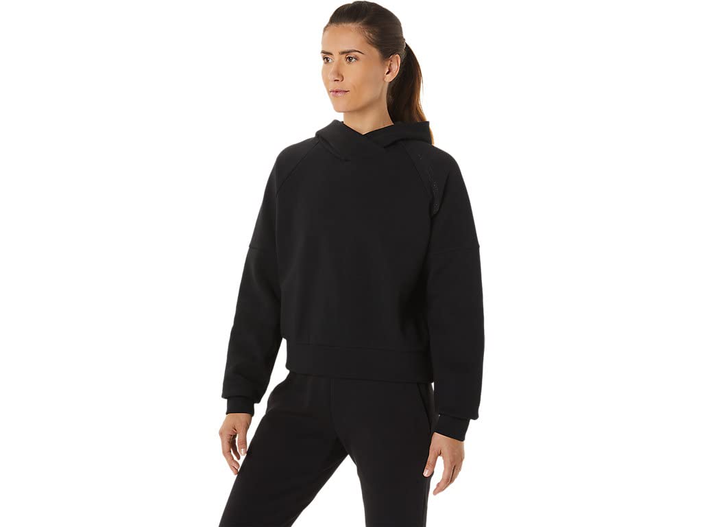 ASICS Tech Knit Pullover Black Women's Hoodies - S 