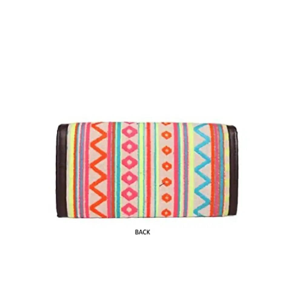 ASTRID Flapover Multicompartment Wallet for Girls and Women (Multicolor) 