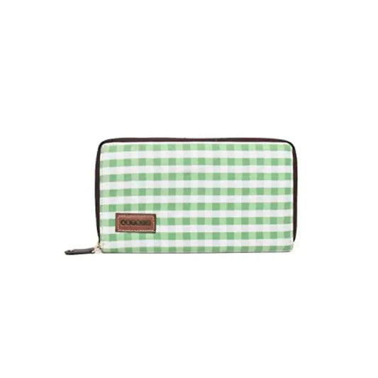 ASTRID Multicompartment Top Zipper Closure Wallet for Women and Girls (Green) 
