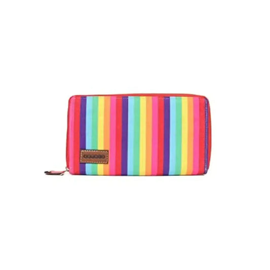 ASTRID Multicompartment Top Zipper Closure Wallet for Women and Girls (Multicolor) 