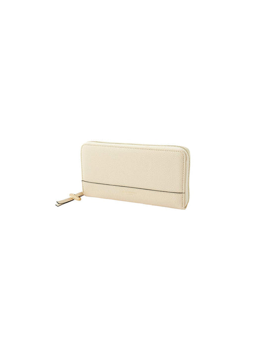 Accessorize London Women's Large Zip Around Wallet (Cream) 