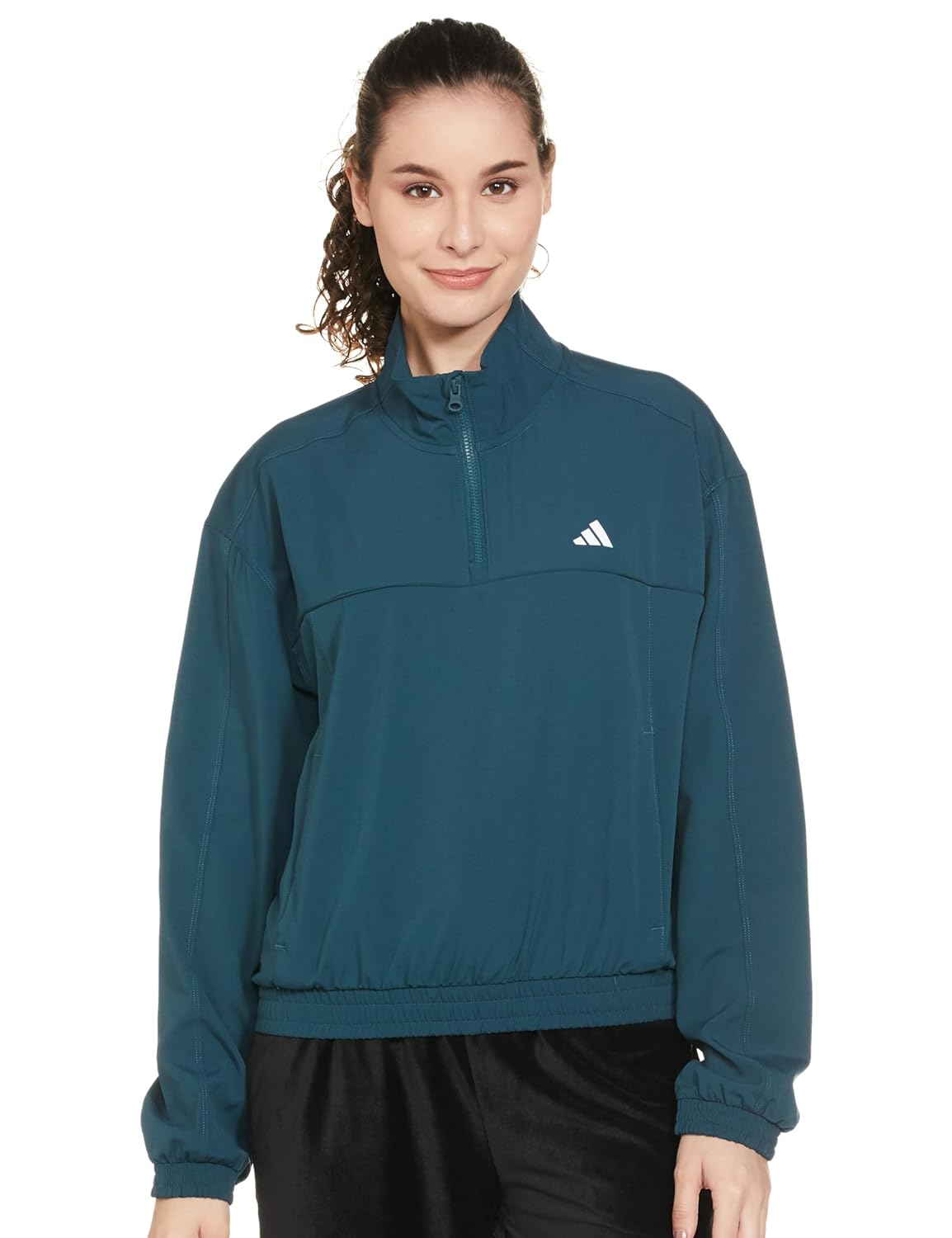 Adidas Women's A-Line Coat (IB0686_ARCNGT/White 