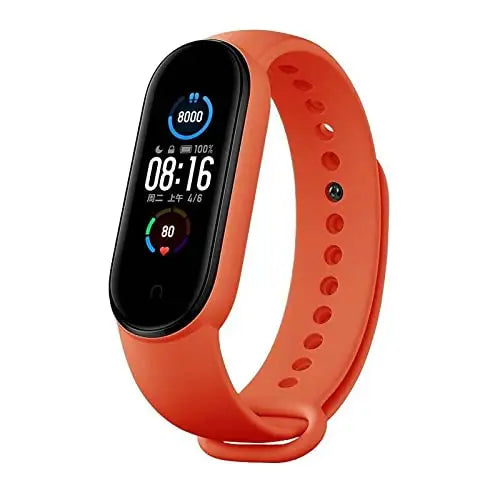 Adlynlife M5 Smart Band Wireless Sweatproof Fitness Band| Activity Tracker| Blood Pressure| Heart Rate Sensor| Sleep Monitor| Step Tracking All Android Device & iOS Device (Orange) 
