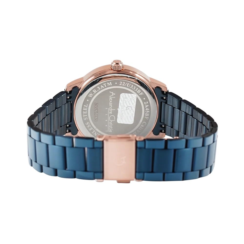 Alexandre Christie AC 2A45 BFB Ladies Multifunction Watch - Blue Colorway 