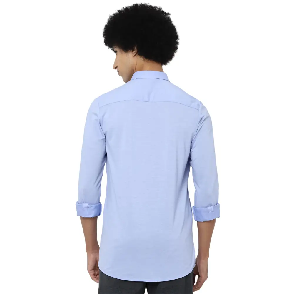 Allen Solly Men's Slim Shirt (ASSFMKTFM88687_Blue 42) 