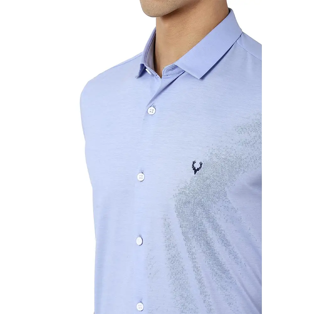 Allen Solly Men's Slim Shirt (ASSFMKTFM88687_Blue 42) 