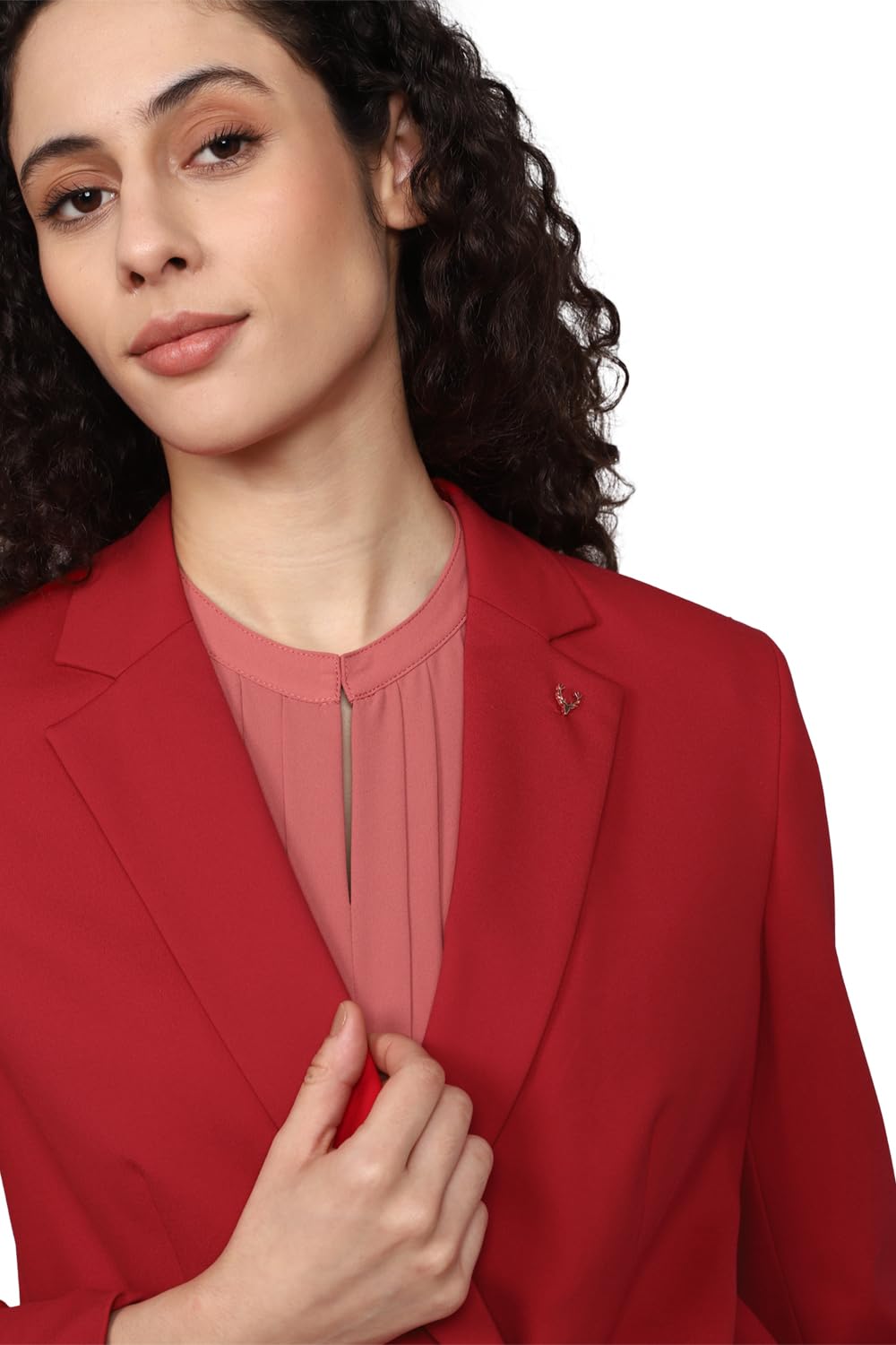 Allen Solly Women's Blazer (AHBZWRGFP47224_Red 