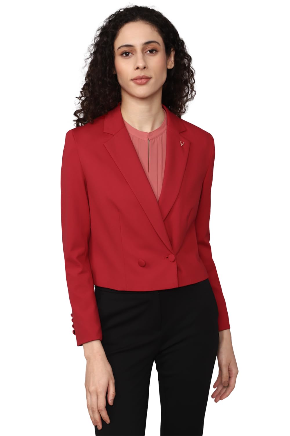 Allen Solly Women's Blazer (AHBZWRGFP47224_Red 