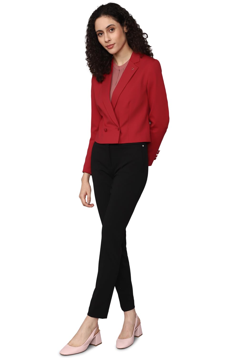 Allen Solly Women's Blazer (AHBZWRGFP47224_Red 