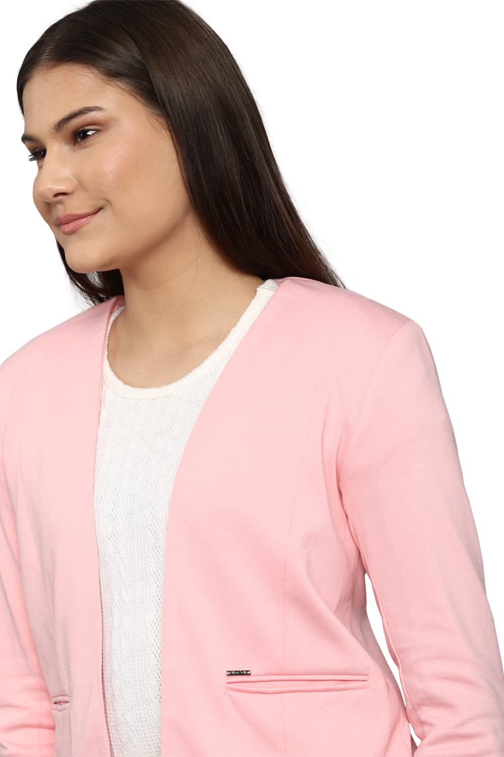 Allen Solly Women's Blazer (AHKZWRGFS55688_Pink 