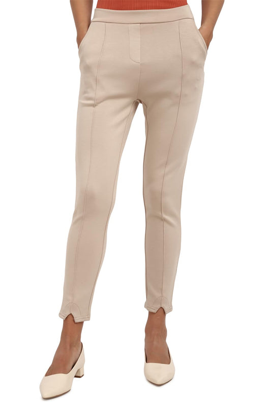 Allen Solly Women's Regular Casual Pants (Beige) 