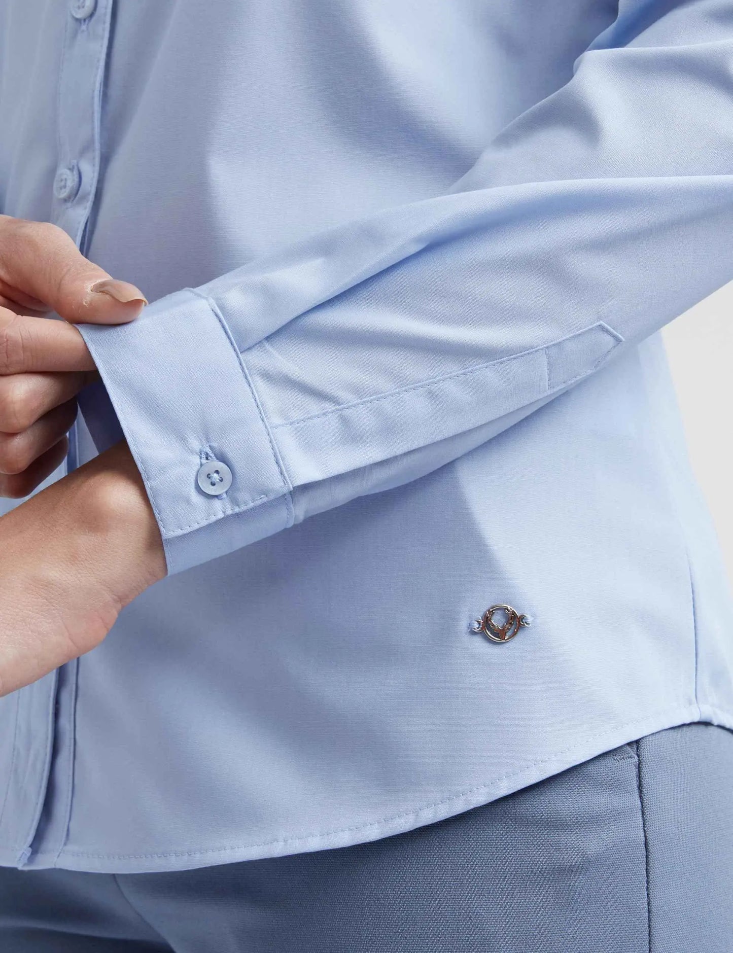 Allen Solly Women's Regular Fit Shirt (AHSFWRGPO10963_Blue SaumyasStore