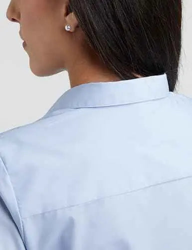 Allen Solly Women's Regular Fit Shirt (AHSFWRGPO10963_Blue SaumyasStore