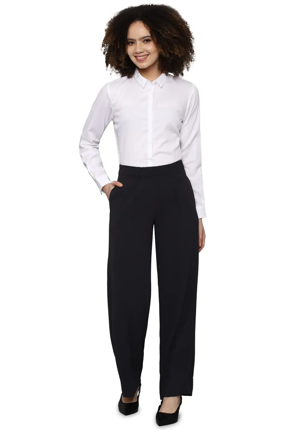 Allen Solly Women's Solid Regular Fit Shirt (AHSFGRGPI18825_White M) SaumyasStore