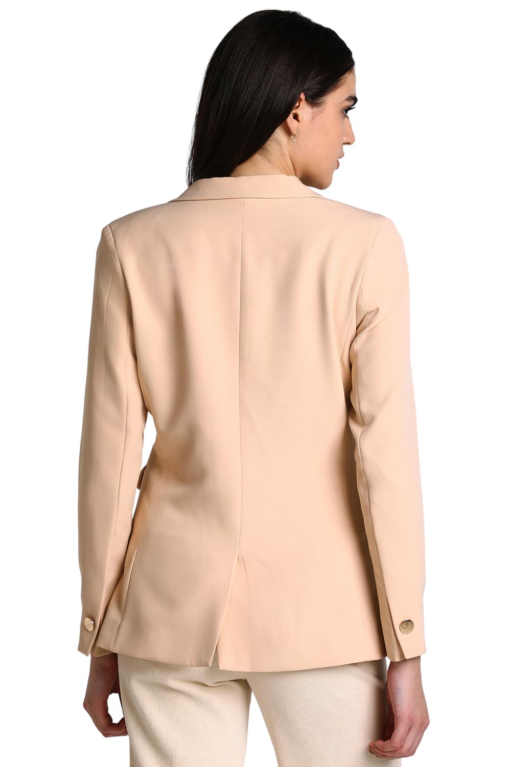 Allen Solly Women's Western Blazer (AHBZCRGF440328_Beige 